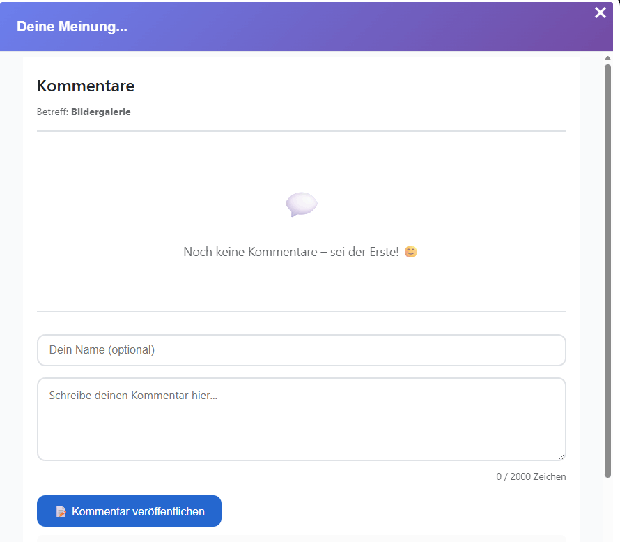 Feedback System für Mobirise
